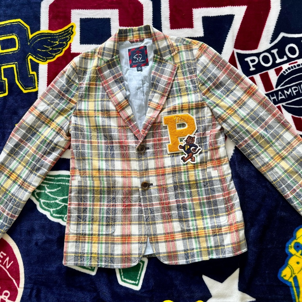 Preppy madras P – wing chambray lined blazer